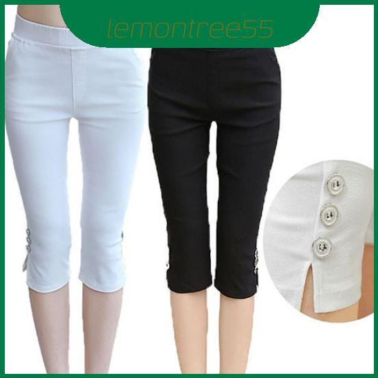 Quần Jogging co giãn mềm màu trơn cho nữ mùa hè cho phong cách hàng ngày và thoải mái