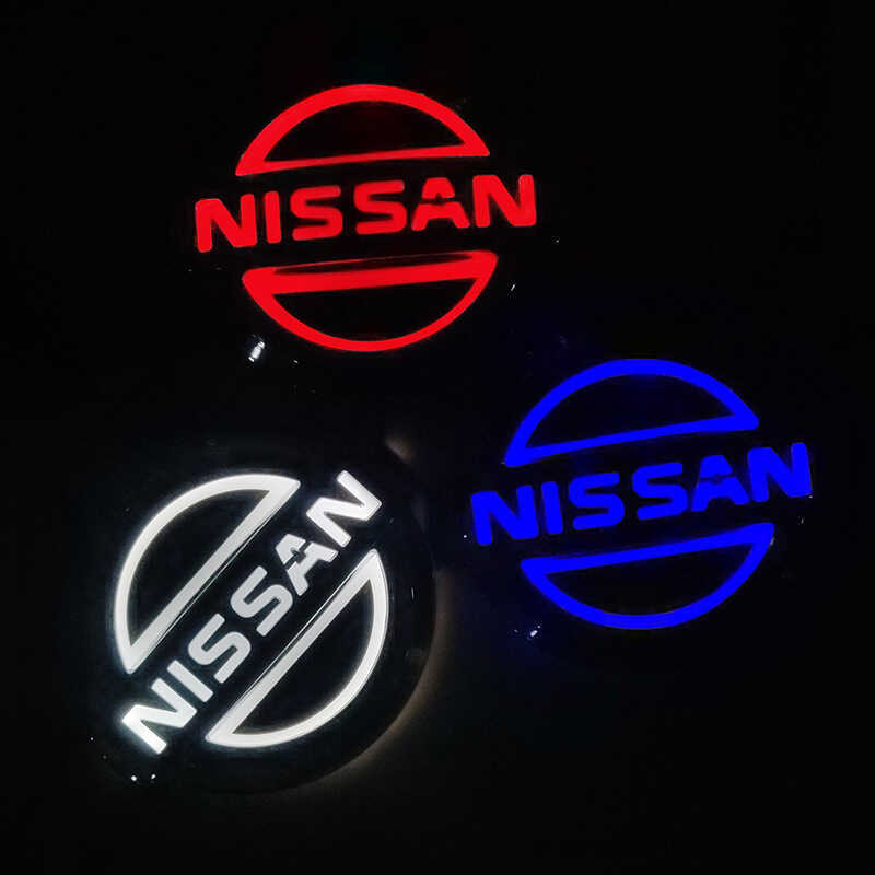 Thích hợp cho Nissan Dạ Quang Logo Nissan Tiida Duke Đuôi Đèn LED Ánh Sáng Lạnh Dạ Quang Xe Ô Tô 5D 
