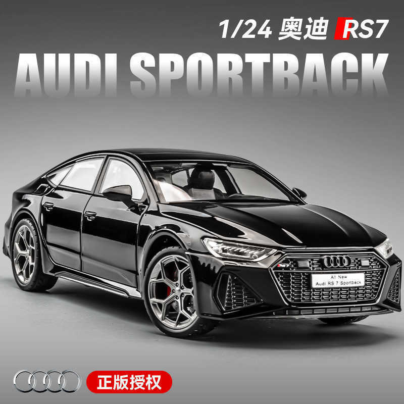 1: 24 Audi RS7 Đen Samurai Hợp Kim Xe Mô Hình Mô Phỏng Thể Thao Trang Trí Xe Ô Tô Đồ Chơi Trẻ Em Xe 