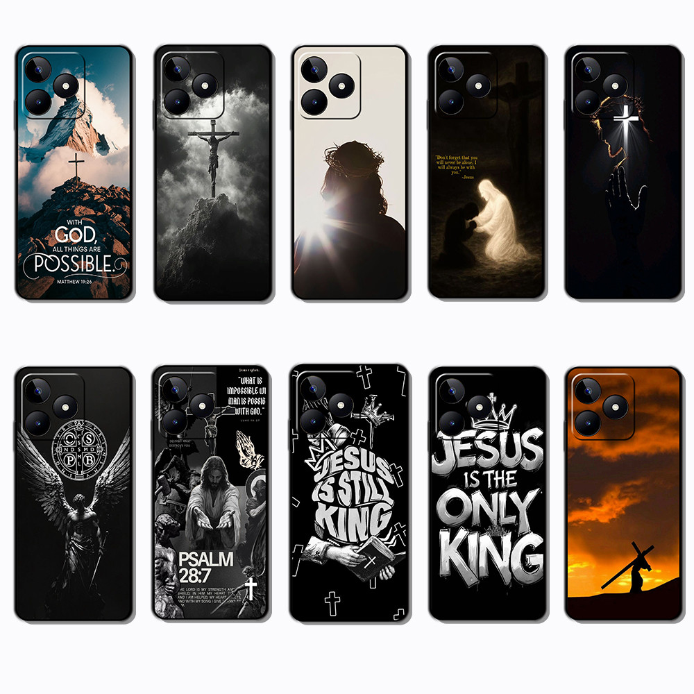 Ốp điện thoại màu đen mềm cho OPPO A5i A5X A5 Pro A5m A3NFC Jesus caseg