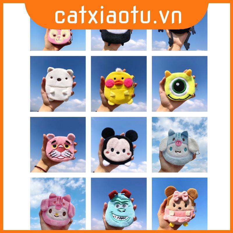New Disney Sanrio Mini Coin bag plush Peripheral Plush Cartoon Cute Animal Coin Purse Accessories gi