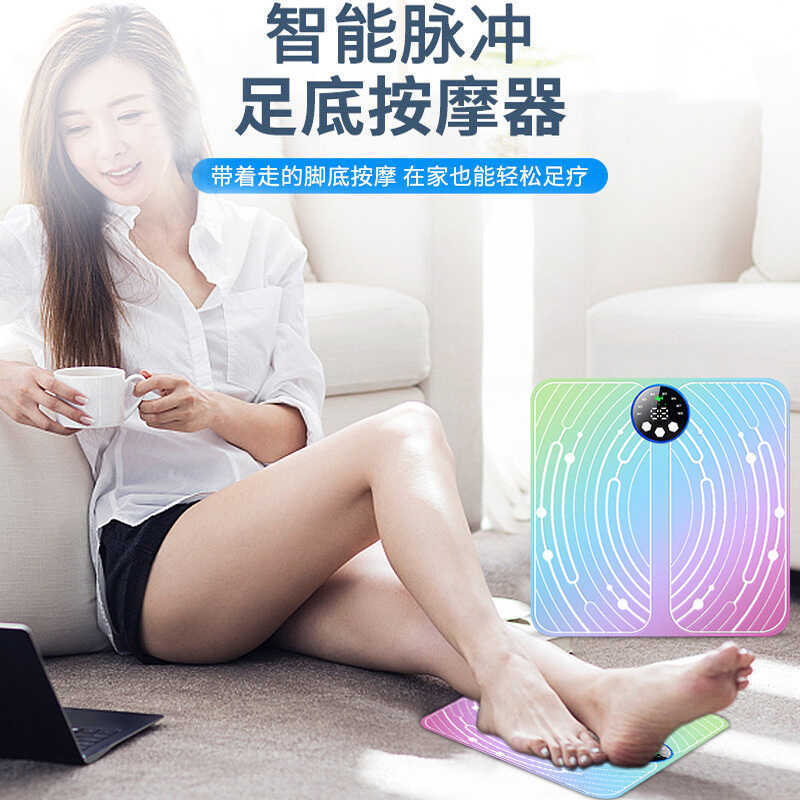 Máy mát xa chân đầy màu sắc 8 chế độ 29 tốc độ Fitness EMS Thảm Massage chân đầy màu sắc