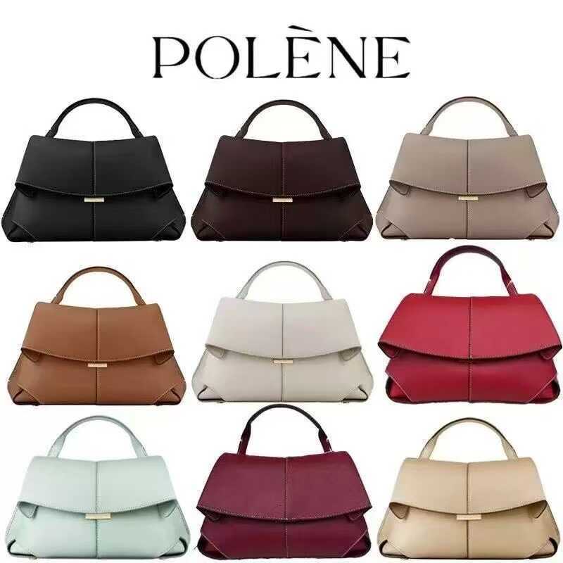 POLENE Smile Bag Pháp Polingen Niche Da Thật Chính Hãng Túi Nữ Concubine Túi Xếp Ly Túi Xách Túi Mes