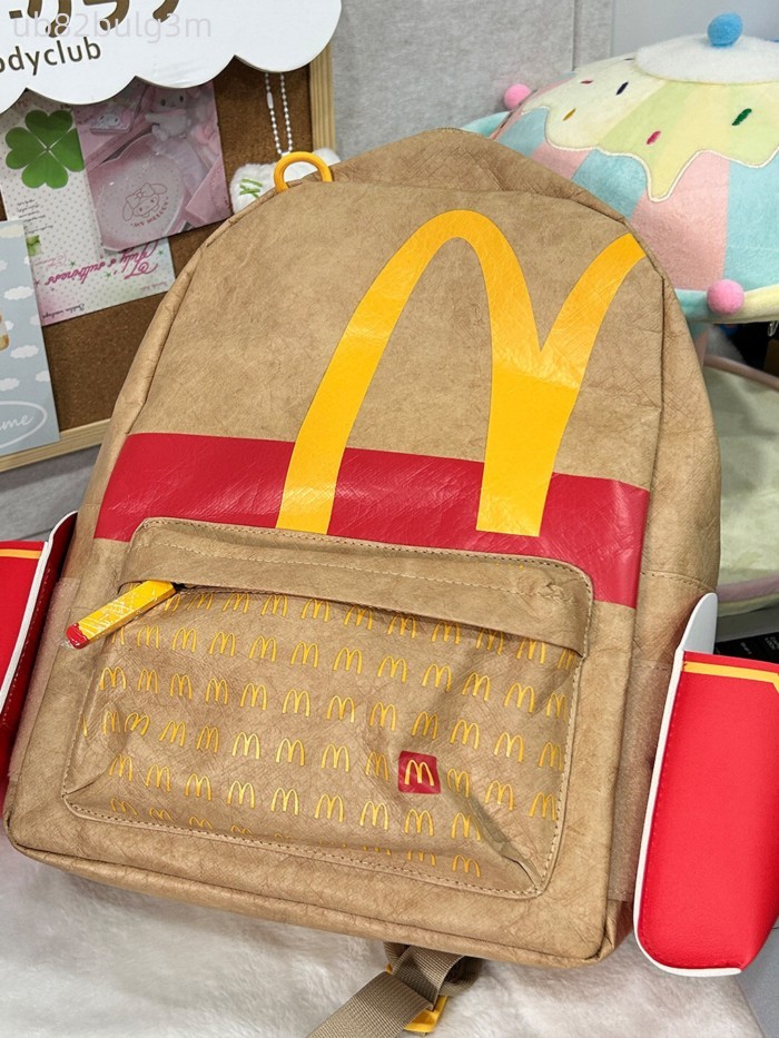 (Giá Hủy Diệt) Ba lô McDonald's phiên bản giới hạn 'Khoai tây lớn' lưu niệm, dung tích lớn, dùng