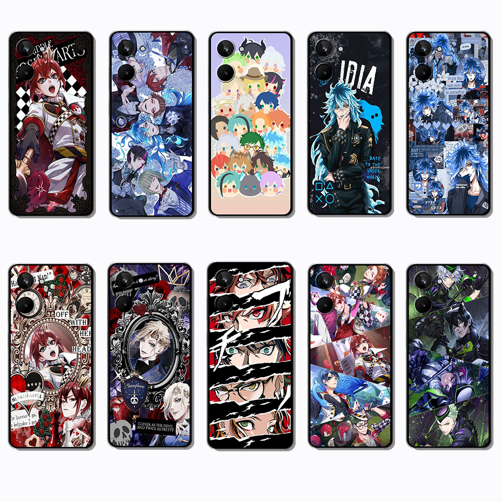 Ốp điện thoại TPU màu đen mềm Realme 10 10 Pro Plus Disney Twisted-Wonderland