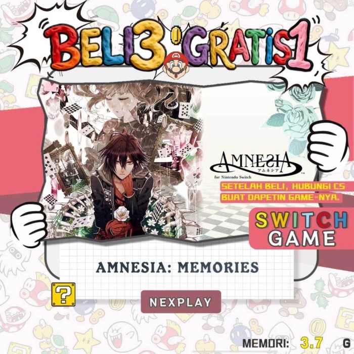 Amnesia: Memories Nintendo Switch MUA 3 TẶNG 1