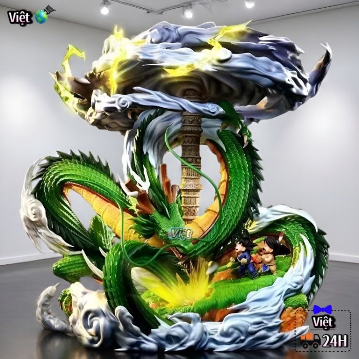 Dragon Ball Phiên bản cao cấp Genting Shenlong và Tháp Goku nhỏ Kalin Mô hình hoạt hình trang trí