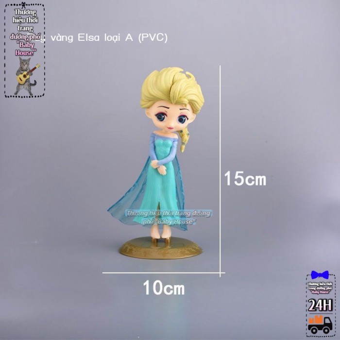 17Cm Công Chúa Elsa Frozen Elsa Trang Trí Bánh Trang Trí Búp Bê PVC Búp Bê Hình