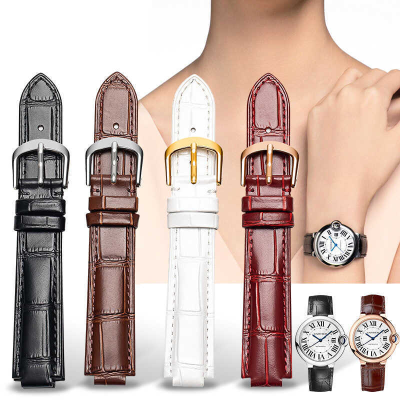 Thích hợp cho Cartier Blue Balloon Strap Pin Buckle Da Thật Không Chính Hãng Nam Nữ lồi Da Bò