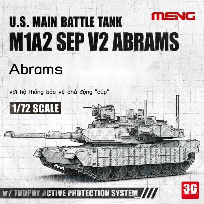 [ HOT Sale ] Mô hình 3G MENG lắp ráp xe tăng 72-016 1/72 M1A2 SEP V2 với hệ thống bảo vệ chủ động
