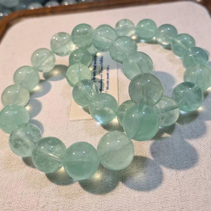 Vòng tay Fluorite màu xanh lá cây Vòng tay Fluorite màu xanh lá cây Fluorite Mambo Bạc hà Xanh Vòng 