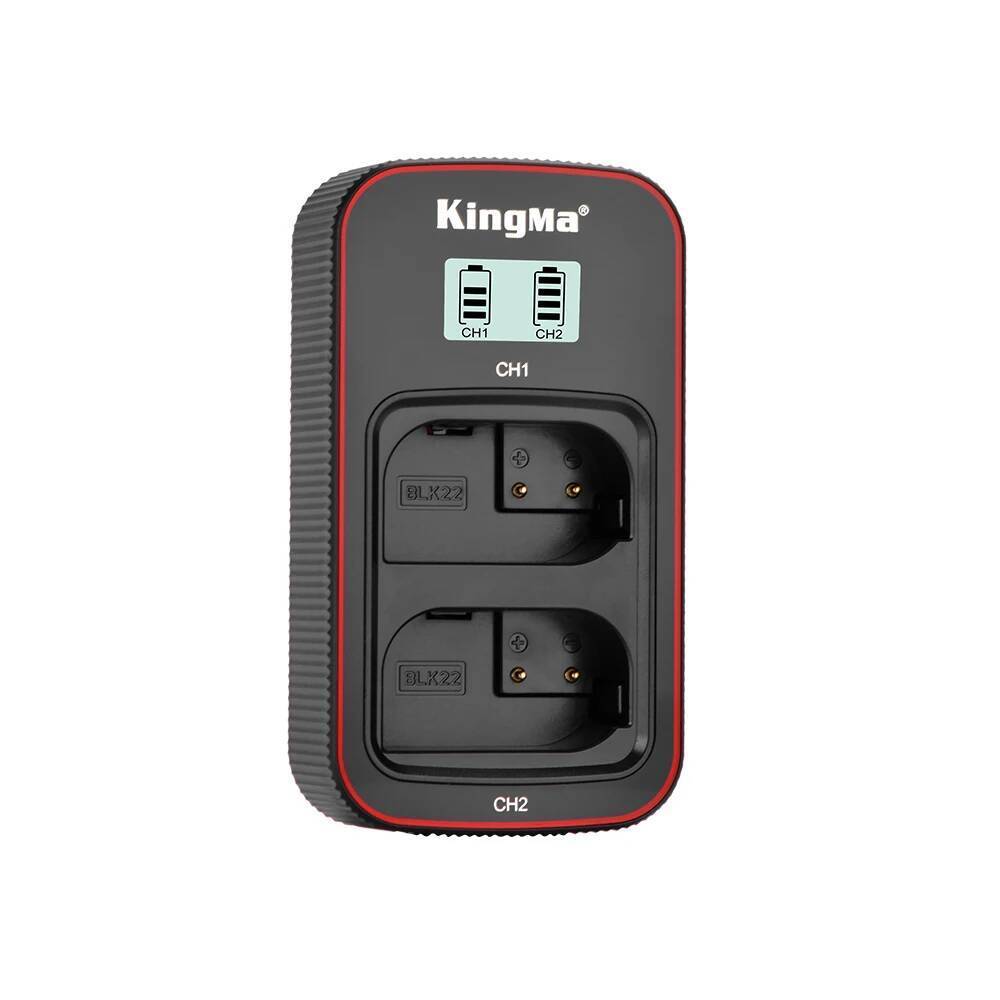 KingMa DMW-BLK22 LCD Bộ sạc USB kép cho pin Panasonic DMW-BLK22 Lumix DC-S5 DC-S5K GH5M2 Camera DMW 