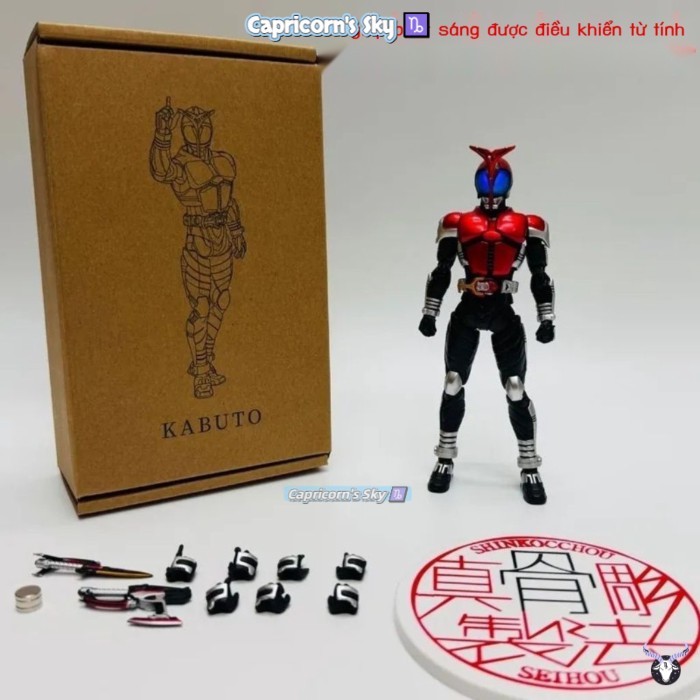 Phiên bản Eyes Glowing TẠI Nhà máy OSHF Kamen Rider KABUTO Kabuto Real Bone Sculpture Knight Phiên