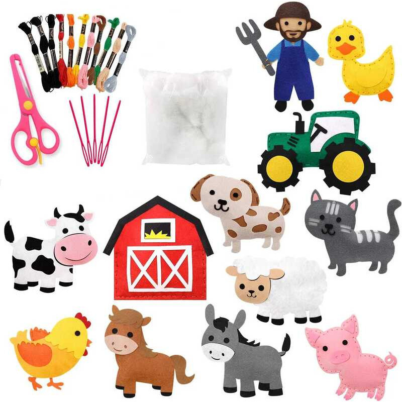 Farm Animals F Animal DIY Craft Bộ may giáo dục bé gái và bé trai cho trẻ em