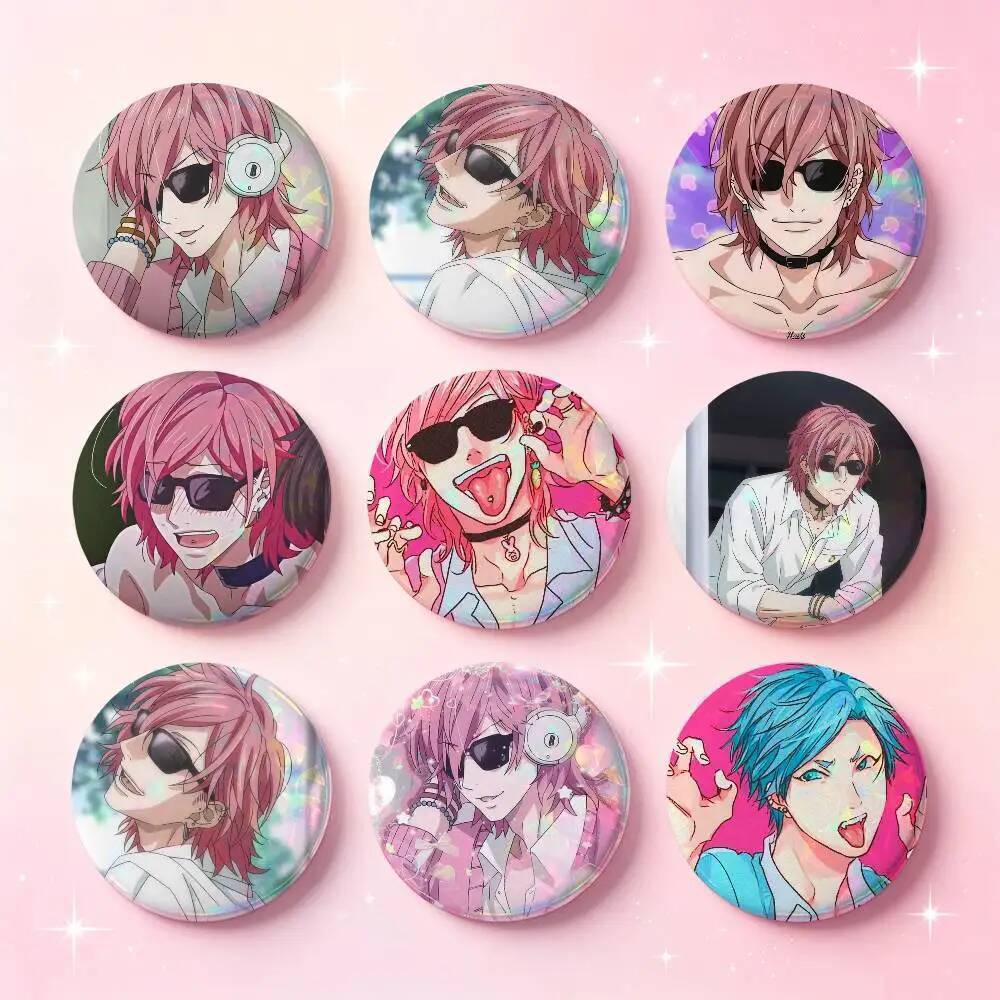 Dễ Thương Manga Yarichin Câu Lạc Bộ Ayato Yuri Huy Hiệu Nút Tròn Sáng Tạo Pin Trâm Huy Hiệu Túi Tran