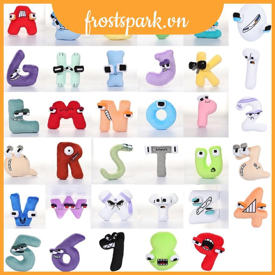 10/21cm Alphabet Lore Puzzle Plush Toy Letter A Number From Zero To Nine Plush Doll Đồ chơi trẻ em Q