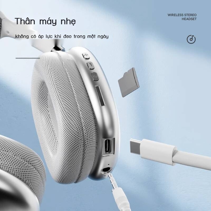 Tương thích Apple P9 Pro Max, tai nghe không dây Bluetooth với âm trầm sâu