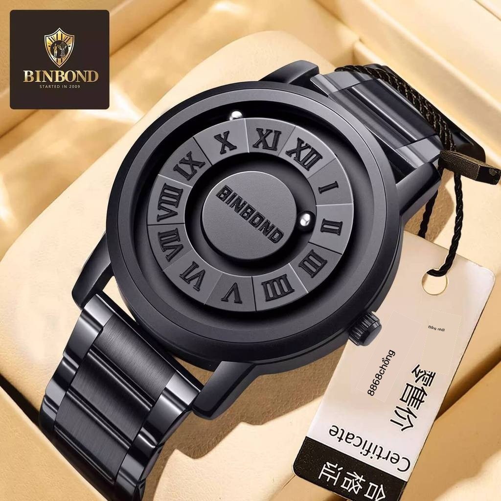 Đồng nam BINBOND/Binbang mới với công nghệ từ tính, đồng hồ quartz không gương