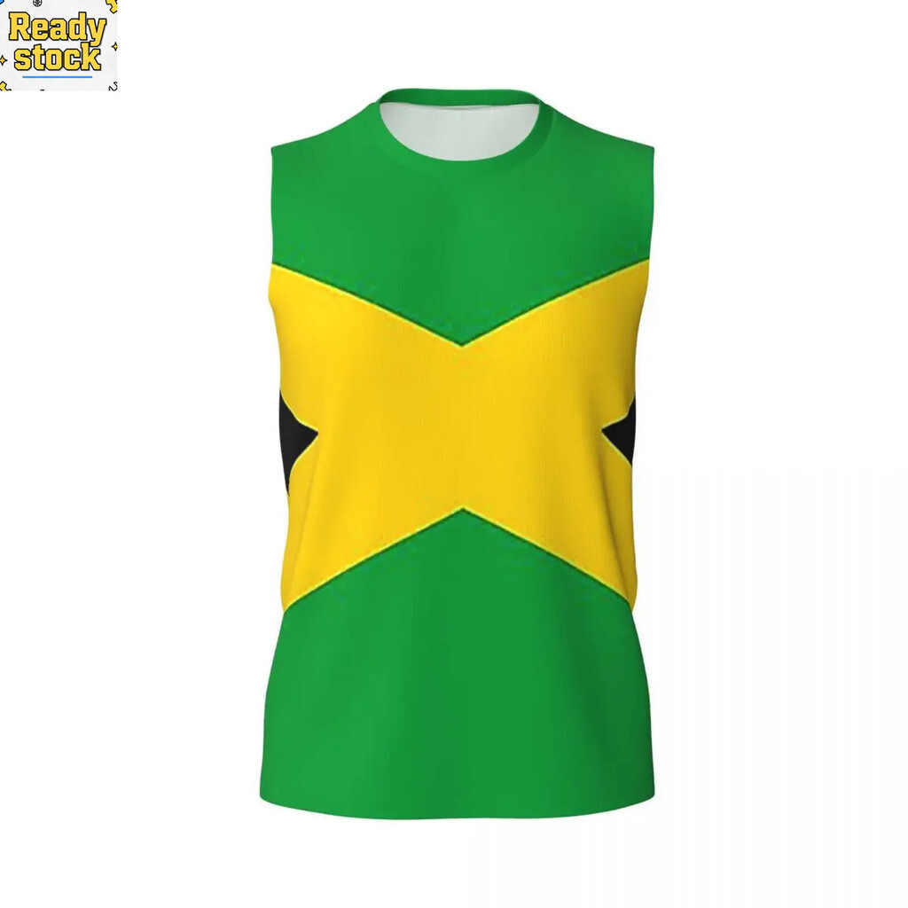 Cờ Jamaica Cờ Jamaica Nam In Hình Áo Thun Không Tay Hip Hop Phong Cách Đường Phố Đi Biển Ngày Lễ Áo