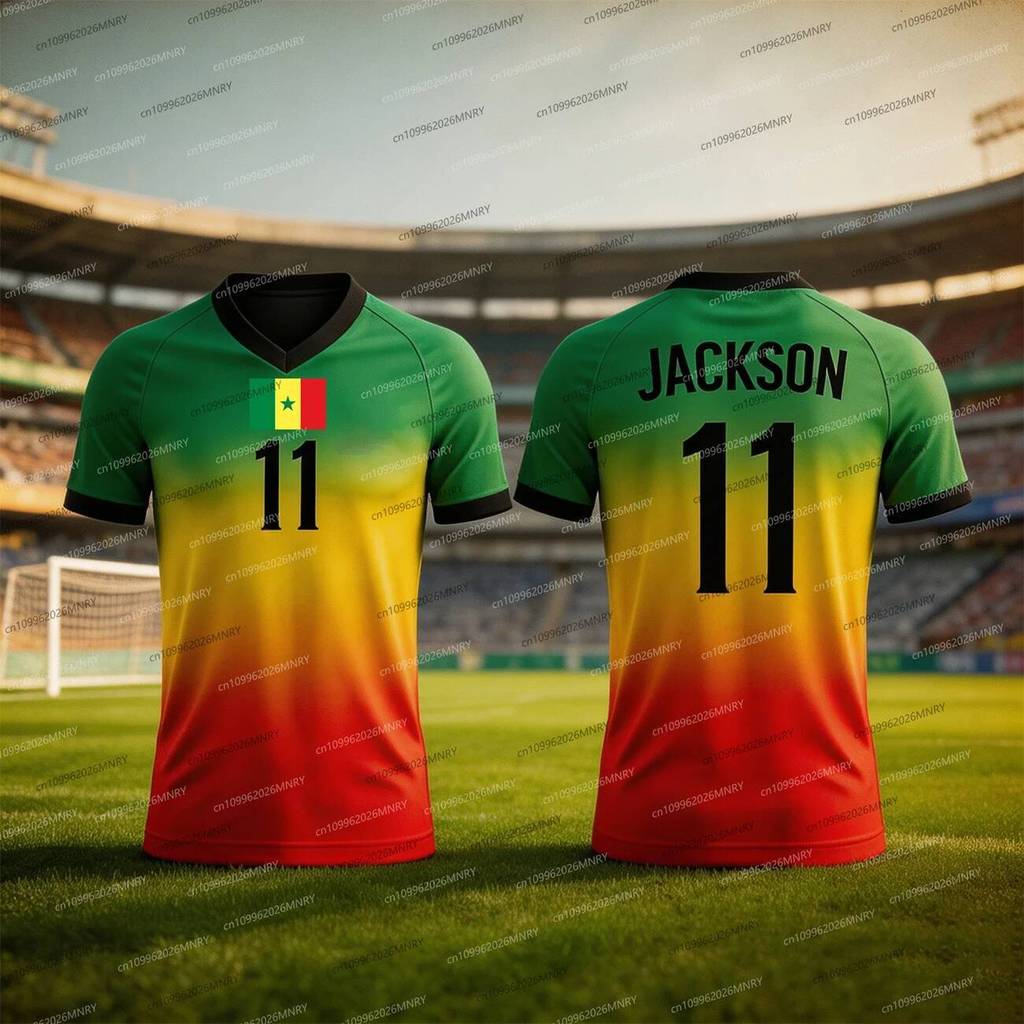 25 / 26 Senegal JACKSON Jersey Mùa Hè Nam Jersey Thể Thao Huấn Luyện Đồng Phục Jersey Thoáng Khí Nha