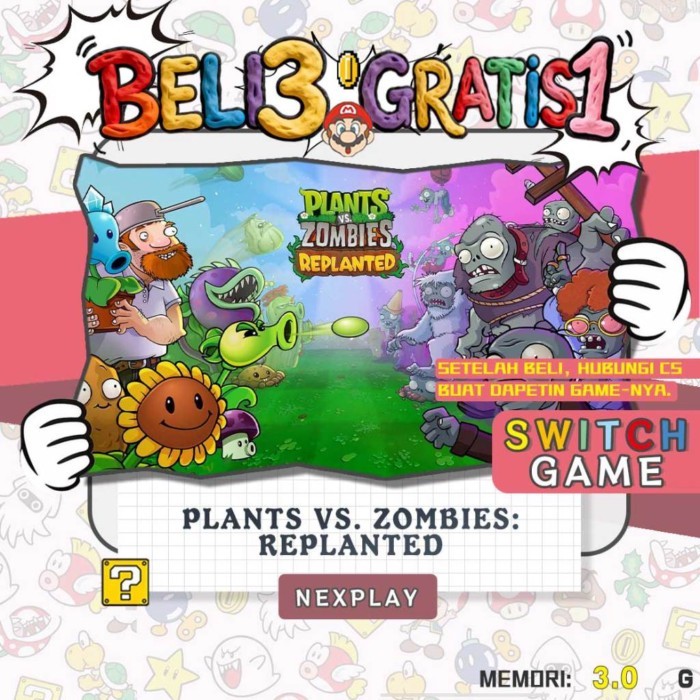 Plants vs Zombies: Trồng lại Nintendo Switch BELI 3 MIỄN PHÍ 1