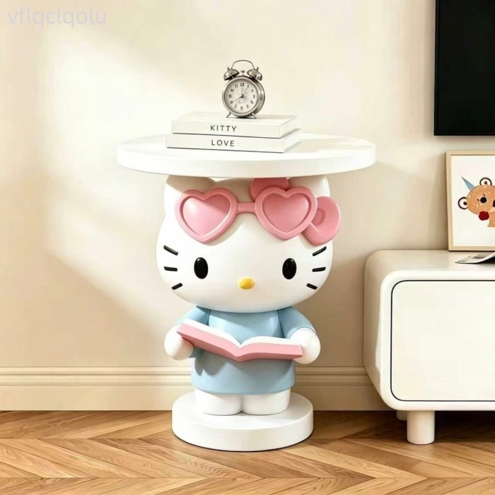 Đồ trang trí sàn nhà Hello Kitty phong cách kem dành cho phòng khách, tủ TV, bàn cạnh ghế sofa, quà