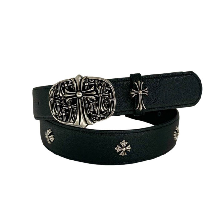 Chrome Hearts Infinite Loop Tomb Belt Cross New Black CH Classic Belt PU Rivets Retro Belt dành cho 