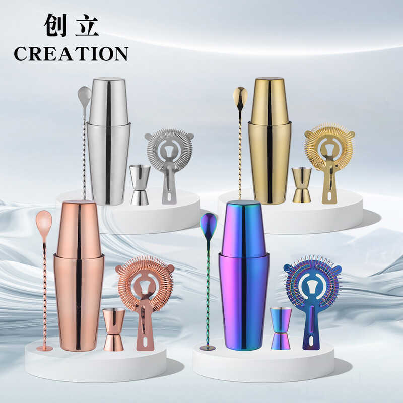 Dụng cụ thanh Cocktail Bartender Shaker Shaker Set Boston Thép không gỉ Shaker Mixing Glass Full Set