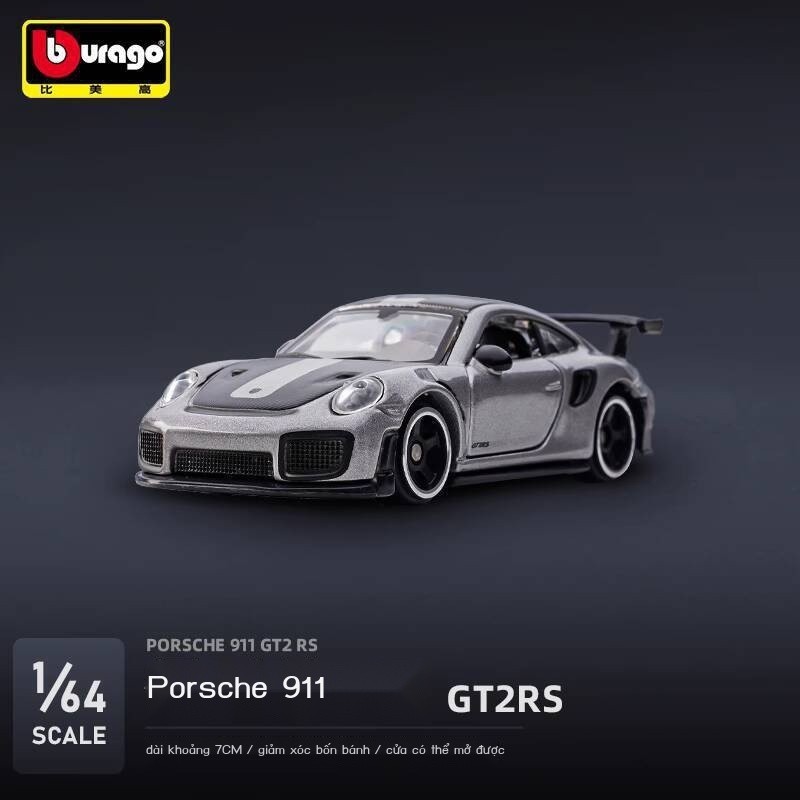 1:64 Mô Hình Xe Hợp Kim Porsche 911 GT2 RS Đồ Chơi Thu Nhỏ Quà Sinh Nhật