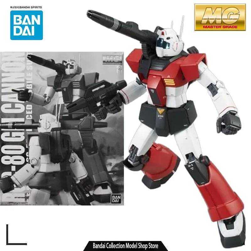 Bandai MODEL KIT GUNDAM MG GM Cannon 1/100 Anime Action Figure Assembly Toys Model Gifts For boys an