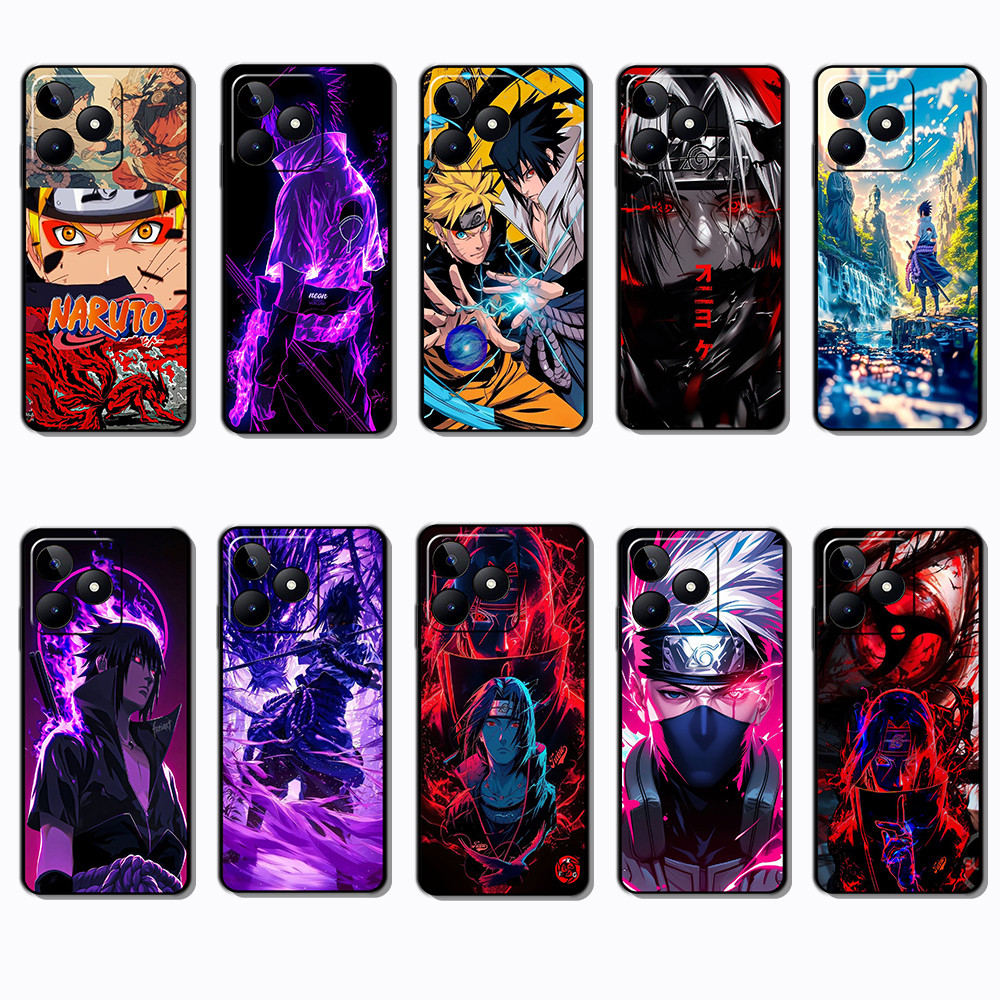 Ốp điện thoại màu đen mềm cho OPPO A5i A5X A5 Pro A5m A3NFC Naruto sasuke Anime Cover