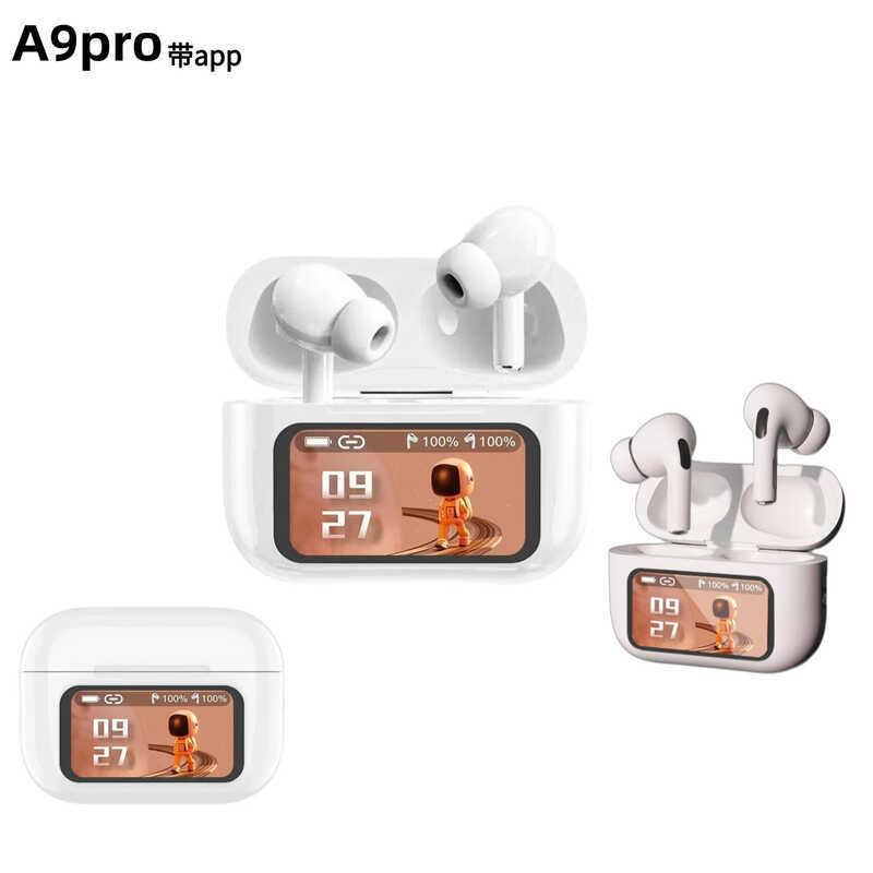 Tai nghe Bluetooth nhét tai A9Pro Màn hình cảm ứng khử tiếng ồn ANC với ứng dụng Tai nghe đa năng đi