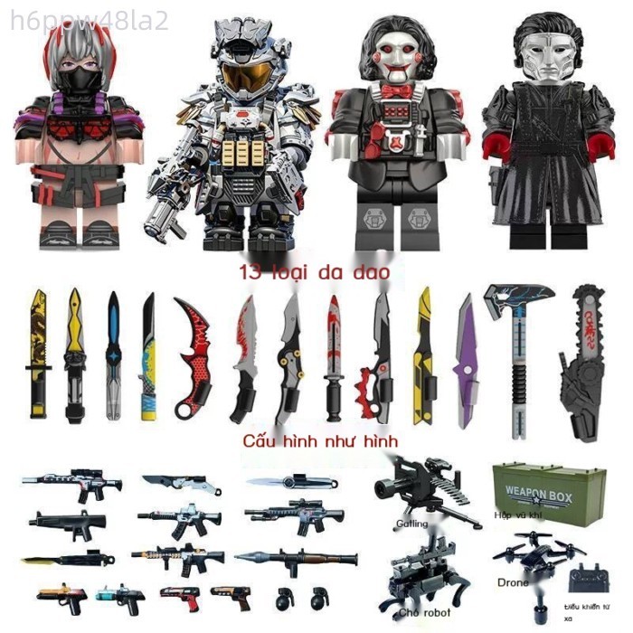 HOT- [ Ảnh thật ] Mô ráp đồ chơi lắp ghép nhân vật nhỏ Delta Force Weilong Red Wolf, chất liệu an t