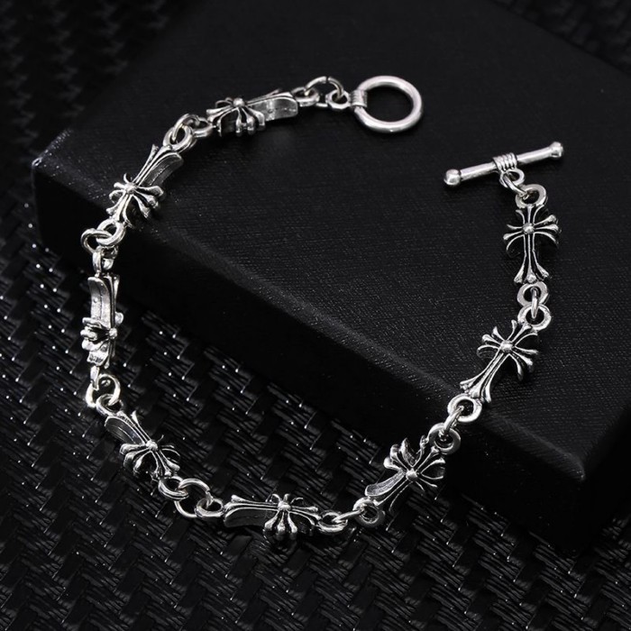 Chrome Hearts Cross Flower Cross Cross Cross dành cho nam và nữ, Mặt dây chuyền vòng tay nữ hợp thời