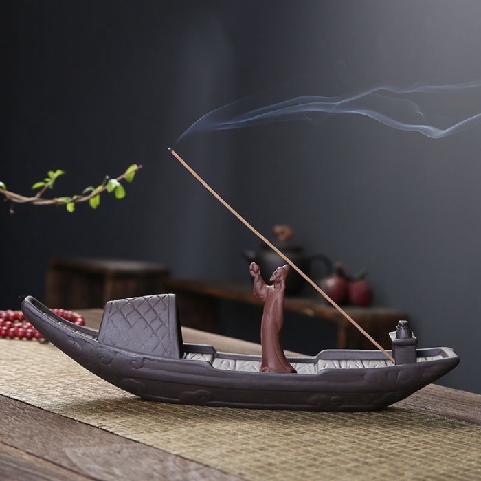 Trung Quốc Li Bai đi bè dòng người giữ hương người giữ hương cát tím lư hương lư hương hộ gia đình