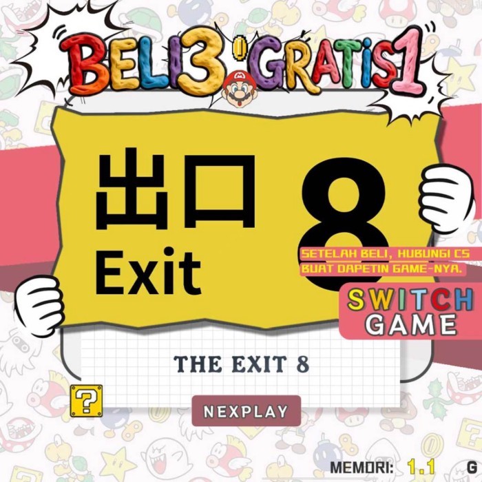 The Exit 8   Nintendo Switch  BELI 3 GRATIS 1