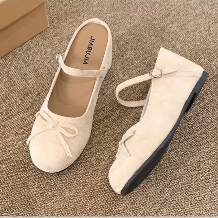 Sweet Style Round Toe Shoes For Women New Versatile French Mary Jane Shoes With Skirts And Wedge