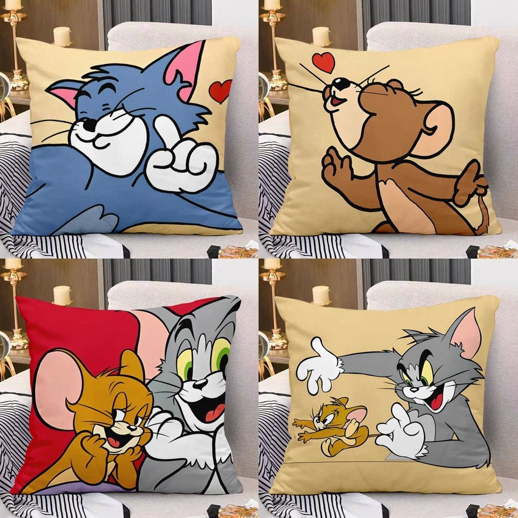 Mèo Và Chuột Hàng Hóa Gối Tom Jerry Hoạt Hình Anime Đầu Giường Sofa Đệm Nam Nữ Quà Tặng Sinh Nhật Gố