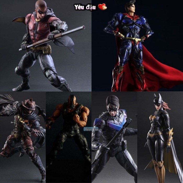 『CUPON』Batman mô hình Hoàng Tử Biển Aquaman Nightwing đồ trang trí Bane Robin hình Arkham Superman