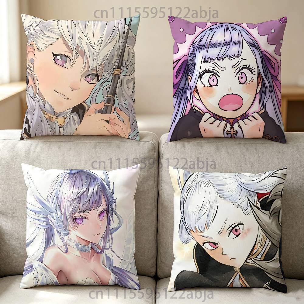 B-Black Clover Noelle Silva-a Ném Gối Trang Trí Giường Tùy Chỉnh Vuông Vỏ Gối Miếng Lót