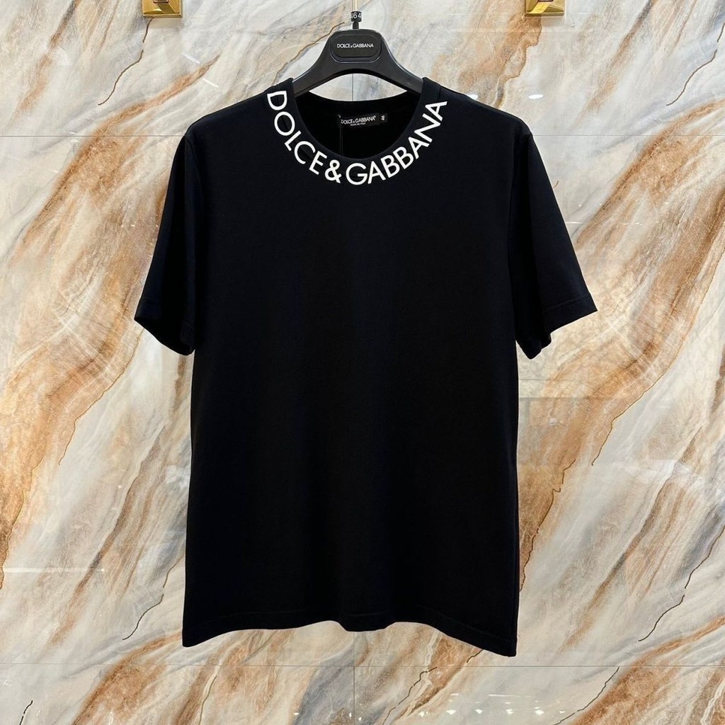 Dolce Gabbana Áo Thun Nam Mùa Hè, Cổ Tròn, Tay Ngắn, Xu Hướng Thời Trang