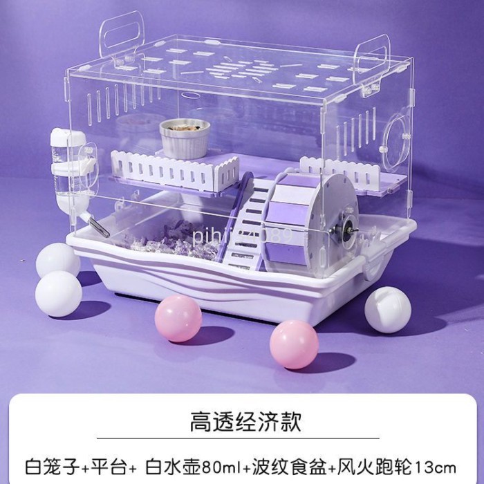 Hộp nhân giống acrylic trong suốt của Golden Bear Hamster
