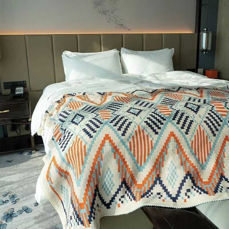 Navaho Chăn Dày Dệt Kim Bohemian Sofa Chăn Chăn Bé Văn Phòng Nhà Ngủ Chăn Mới