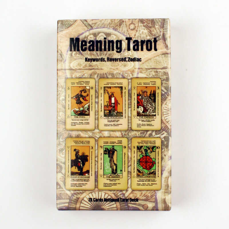 Ý nghĩa lá bài Tarot, 78 lá bài cổ điển Tiếng Anh Oracle Cards Board Game Cards
