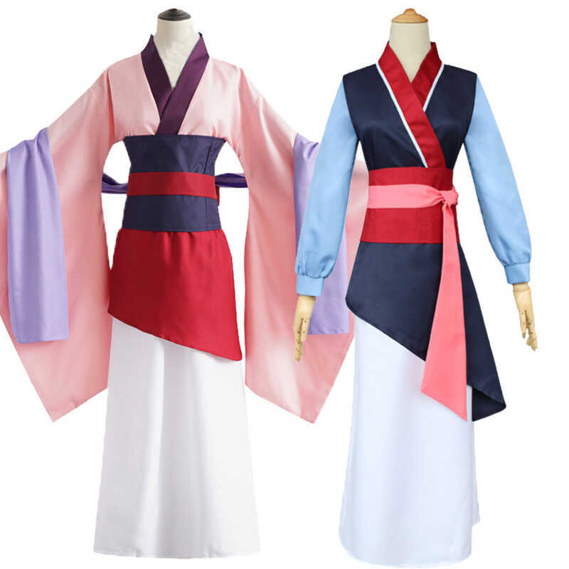 Halloween Hồng Xanh Mulan Phù Hợp Với cospy Người Lớn Sân Khấu Chơi Trang Phục COS Mulan