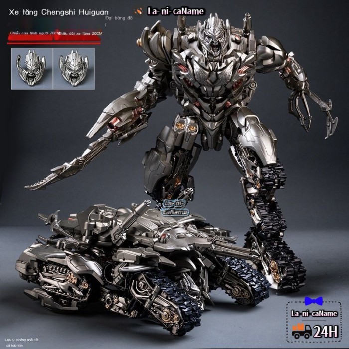 Rắn Mamba Đen LS06 Xe Tăng Điện Máy Biến Hình Megatron Đồ Chơi Optimus Prime Decepticon Mô Hình Rob