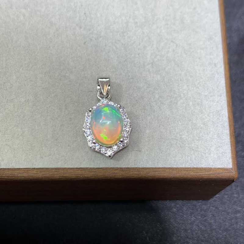 Mặt dây chuyền Opal tự nhiên Mặt dây chuyền Opal Ruyi dát bạc 925