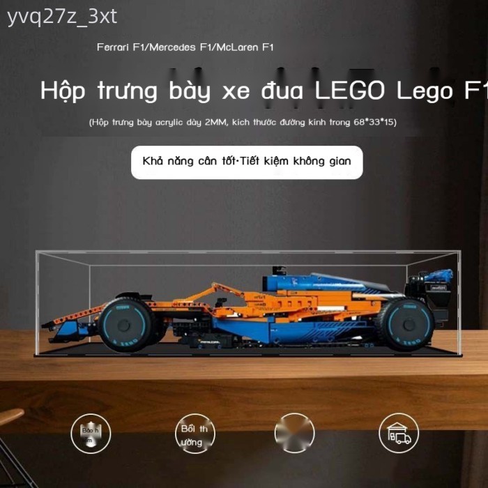 Hộp trưng bày trong suốt thích hợp cho hộp bụi đua LEGO Ferrari F1 McLaren F1 Mercedes Benz F1