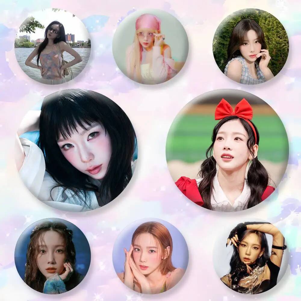 K-POP Ca Sĩ Kim T-Taeyeon Nút Chân Ba Lô Trang Trí Quần Áo Trâm Huy Hiệu Trang Sức Quà Tặng Cho Trẻ 
