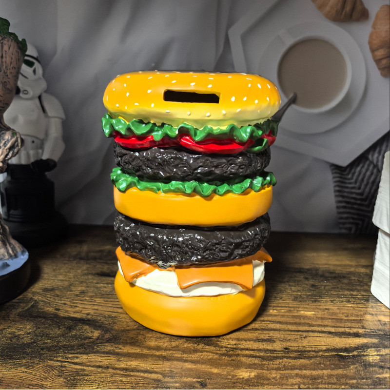 Burger Piggy Bank Piggy Bank Box Trẻ em Coin Piggy Bank Piggy Bank